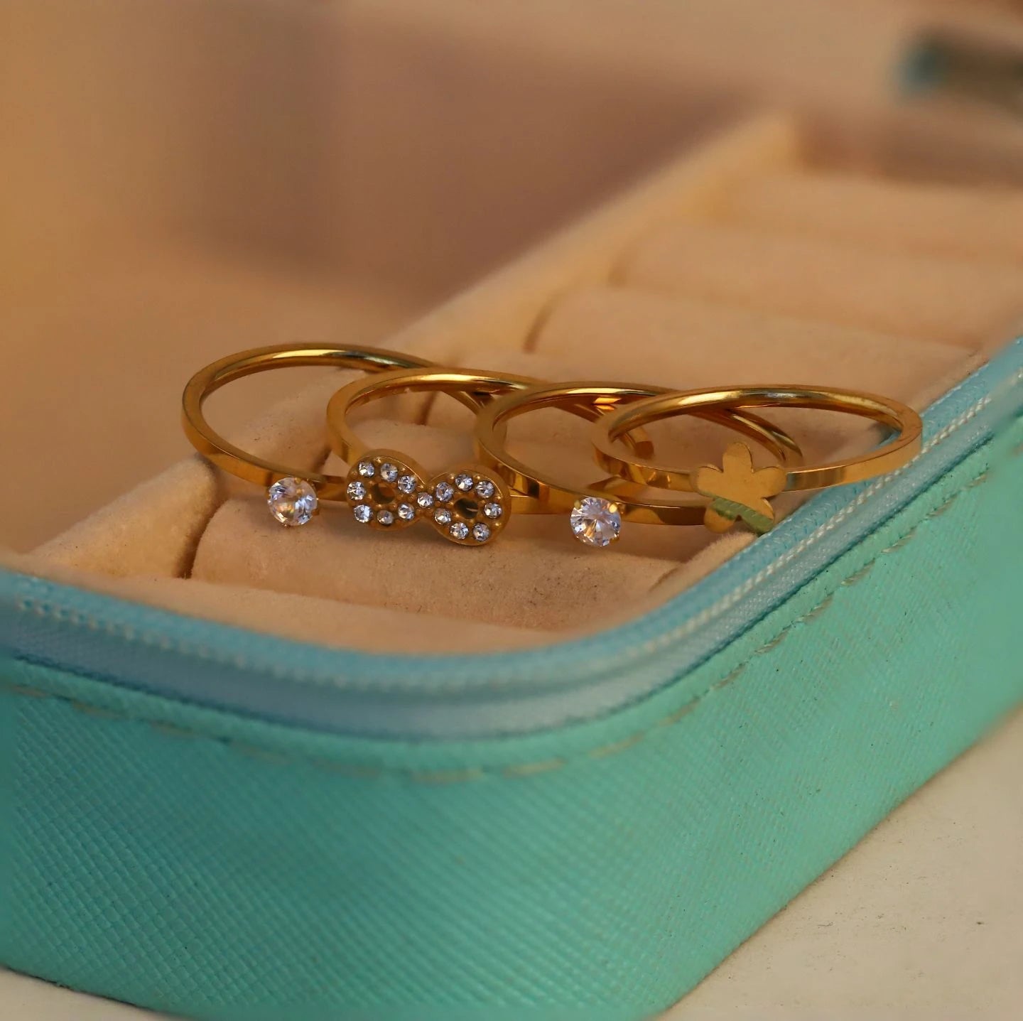 Regalia Bloom Crystal Gold Ring