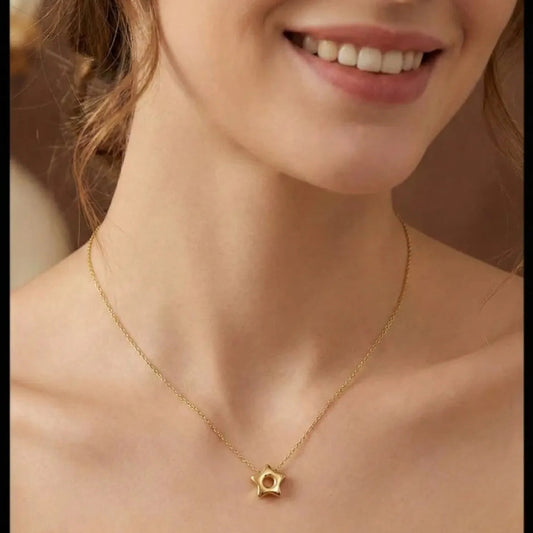 Gold-Plated Star Pendant Necklace