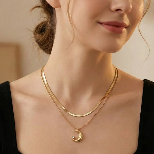 Moon Shine Gold Necklace