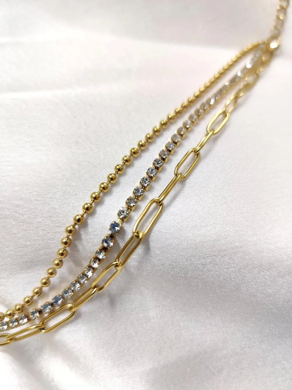 Gold-Plated Herringbone Chain Bracelet with Heart Charm