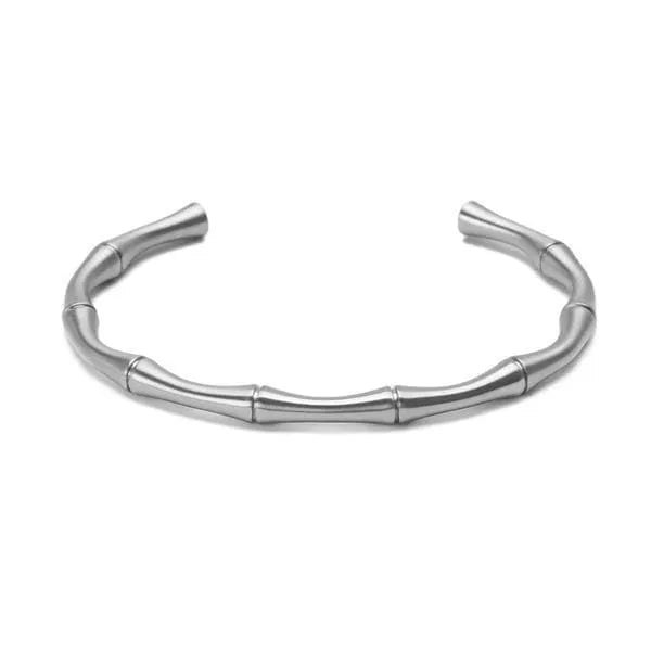 Gold/Rose gold/Silver-Plated Bamboo Kada Bracelet – Nature-Inspired Minimalist Jewelry