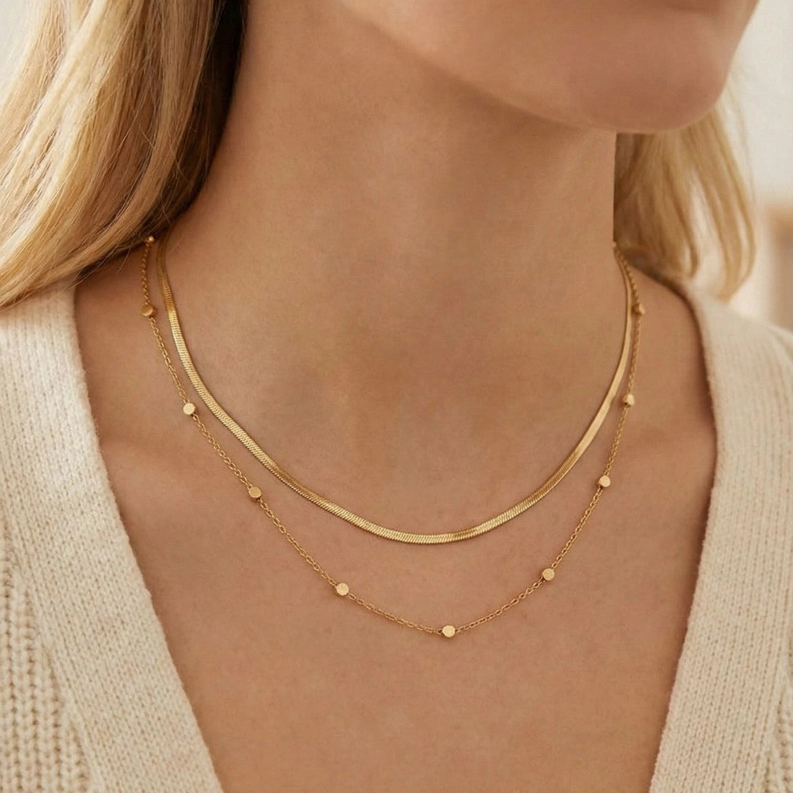 Golden Ball Charm Necklace