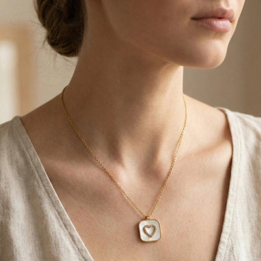 Heart Diamond Pendant Necklace