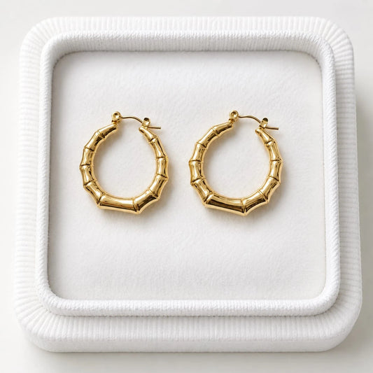 Bamboo Luxe Hoop Earrings