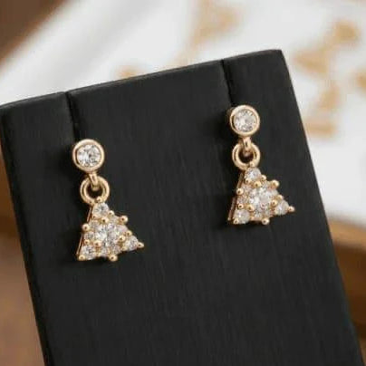 Celeste Triangle Crystal Ear Piercing
