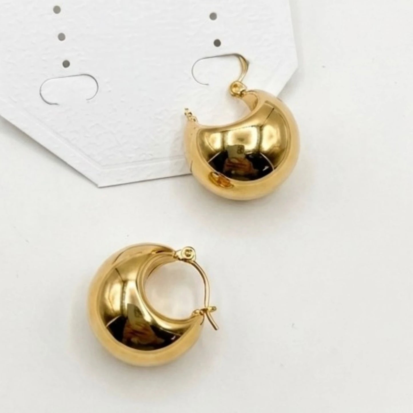 Aurielle Gold Dome Drop Earrings