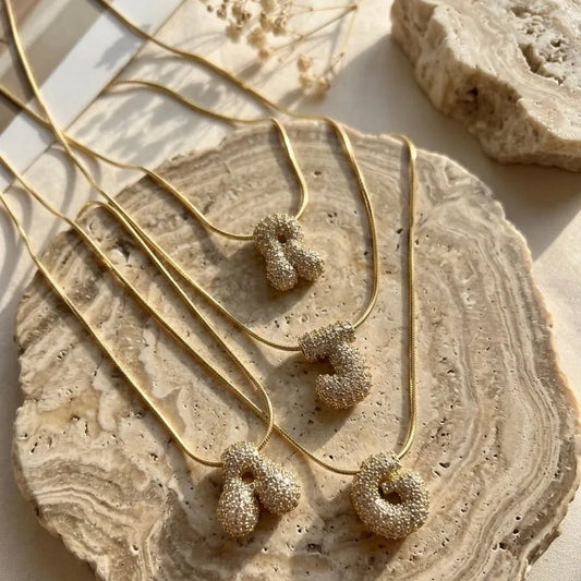 Luxe Sparkle Alphabet Initial Necklaces