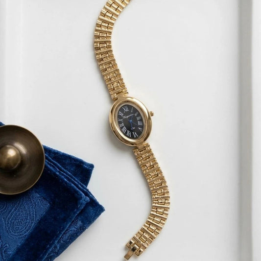 Aurielle Oval Midnight Gold Watch