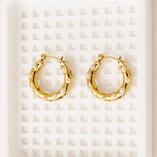 Aurielle Pearl Luxe Hoop Earrings