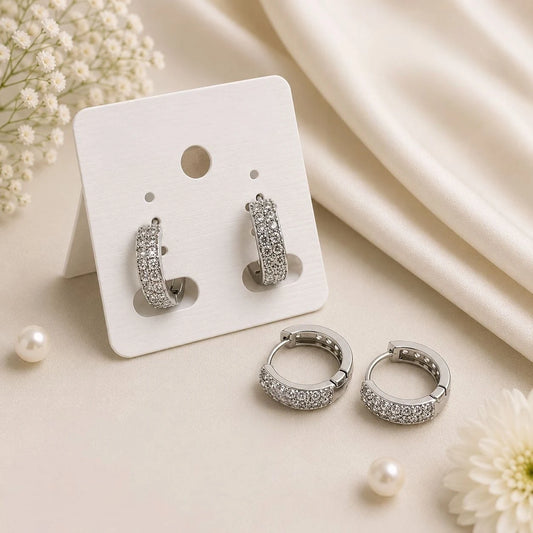 Aurora Pave Huggie Earrings