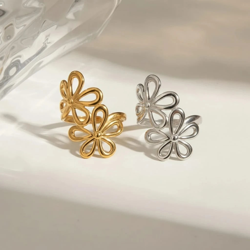 Bloom Petal Duo Ring