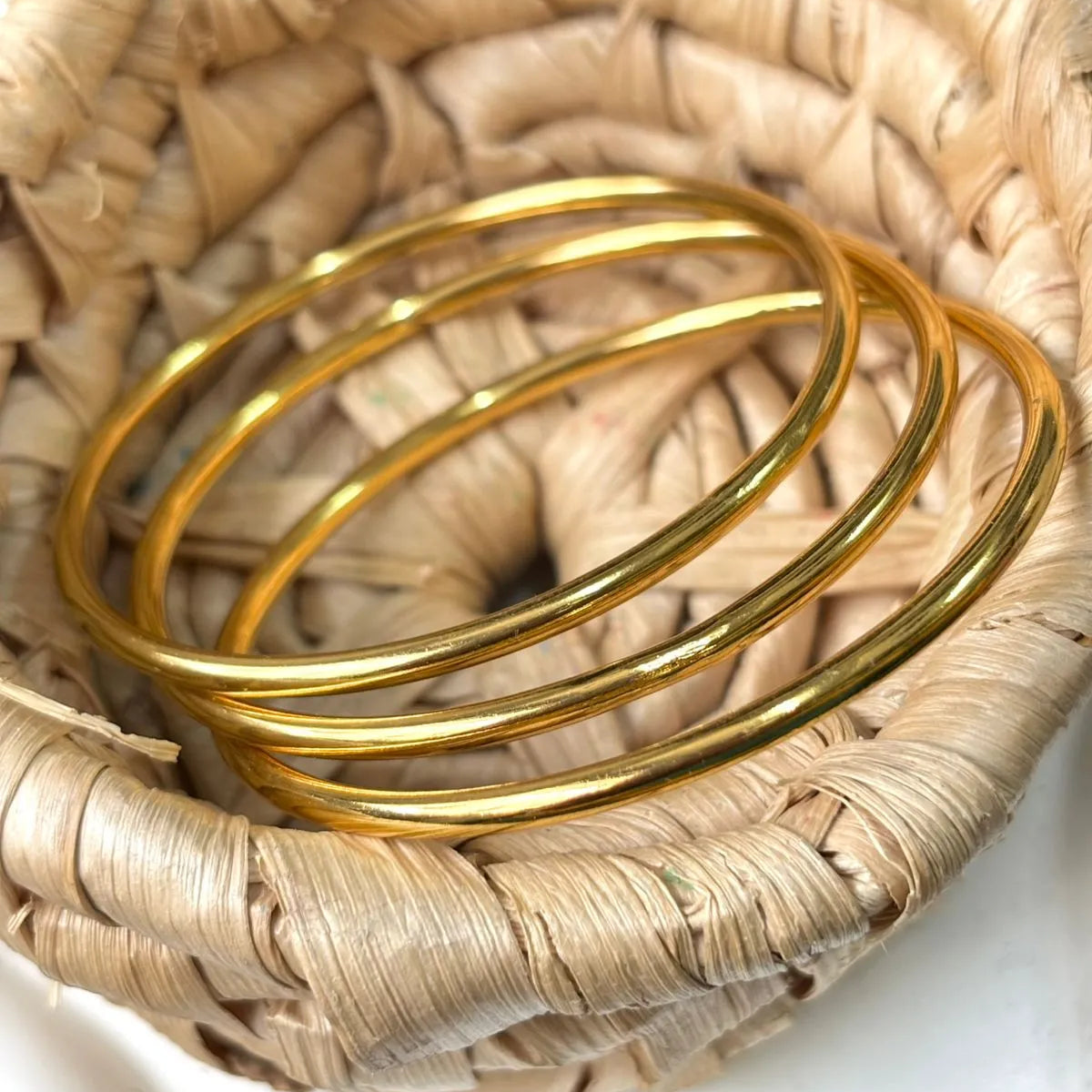 Classic Shine Gold Bangles (3SET)