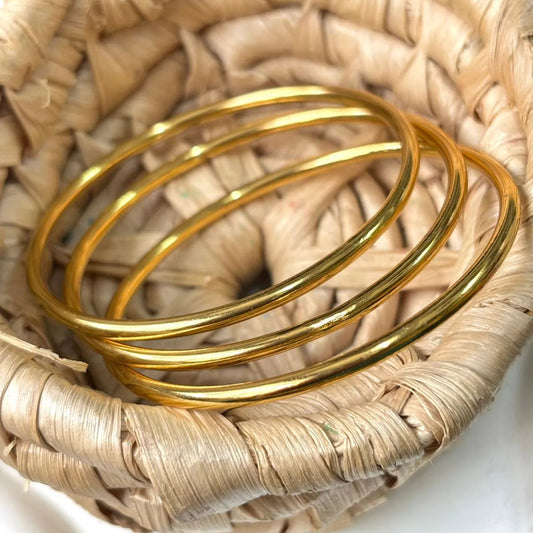 Classic Shine Gold Bangles (3SET)