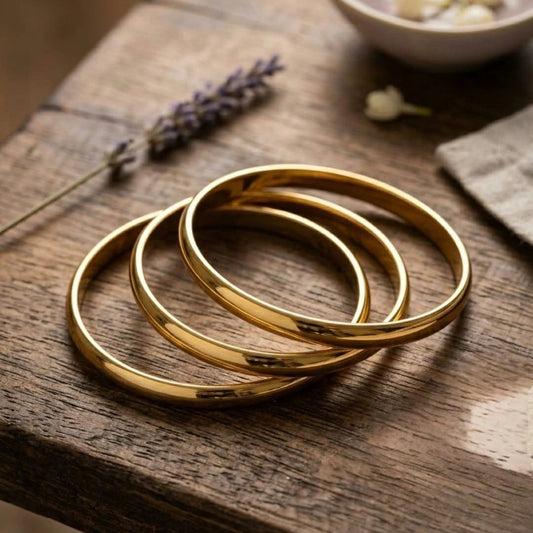 Classic Luxe Gold Bangles (3SET)
