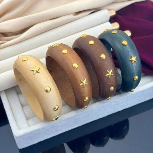 Wooden Kada – Star Studded Ethnic