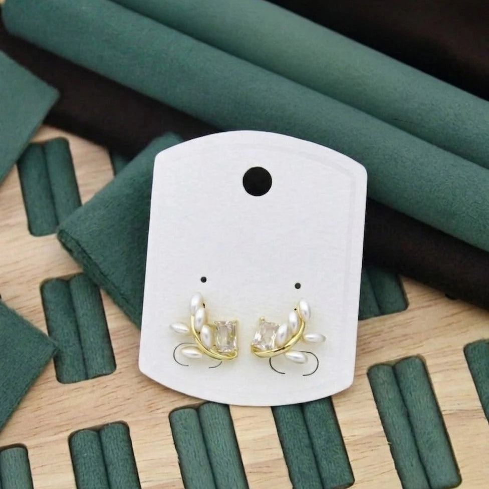 Crystal Vine Hoop Earrings