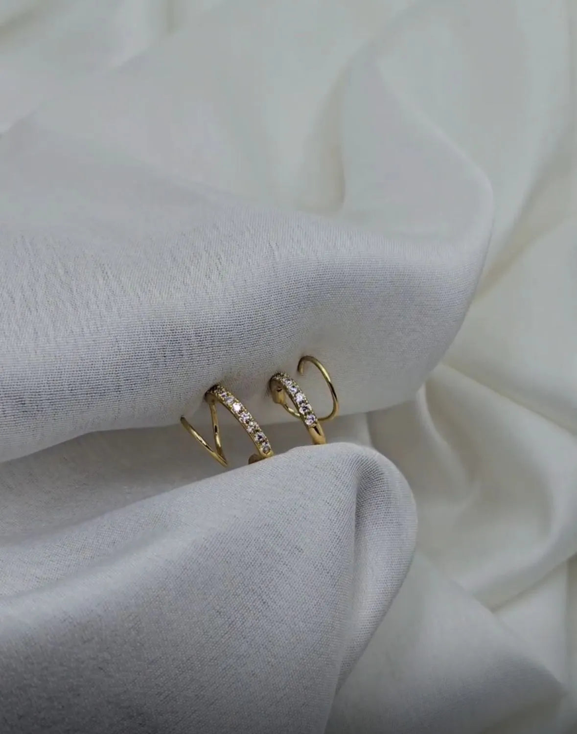 Diamond Inlay Hoop Earrings