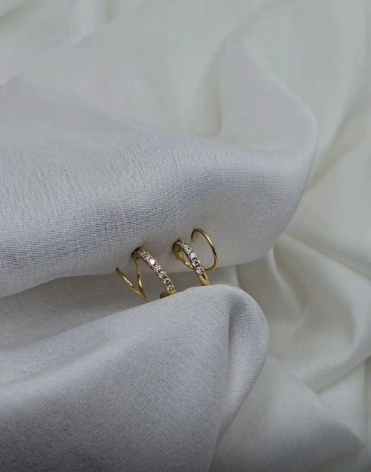 Diamond Inlay Hoop Earrings