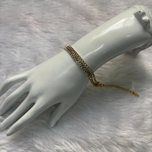 Sparkling Gold Double Row Bracelet