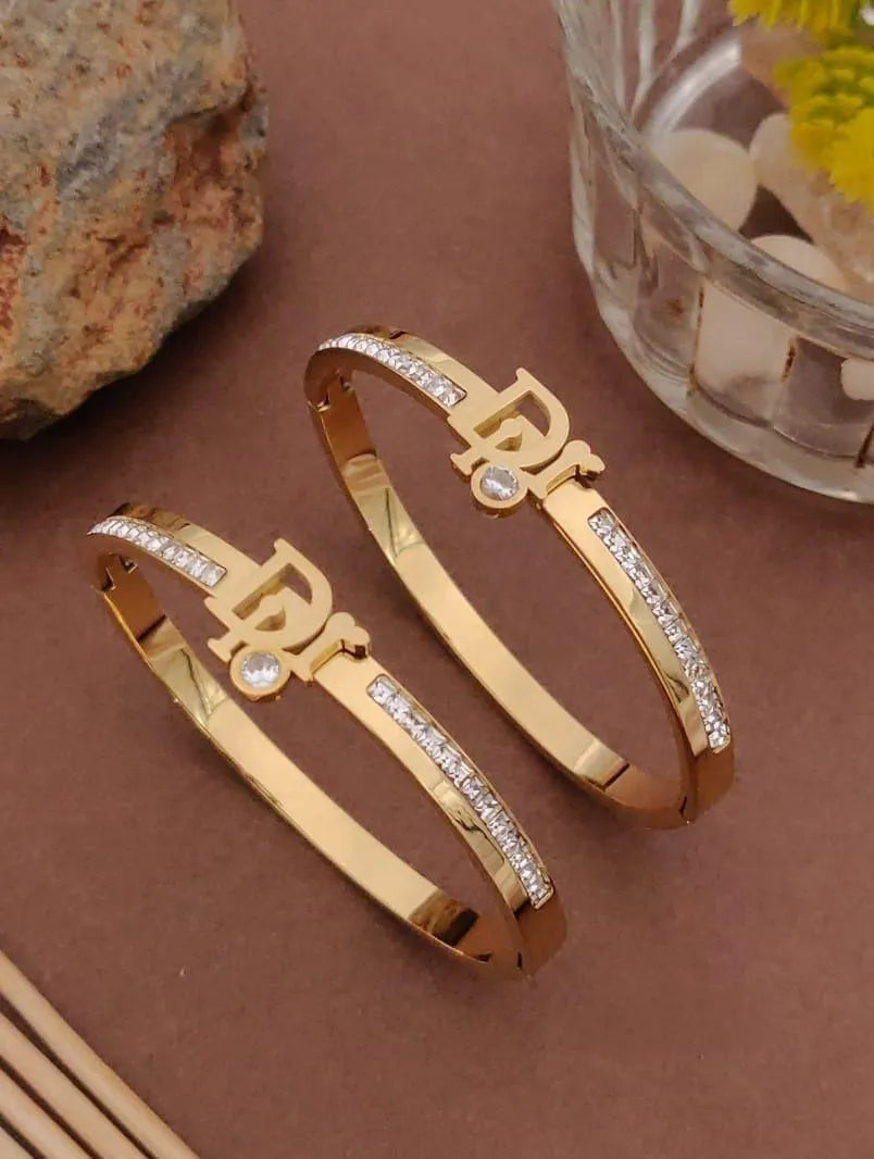 Initials Gold kada