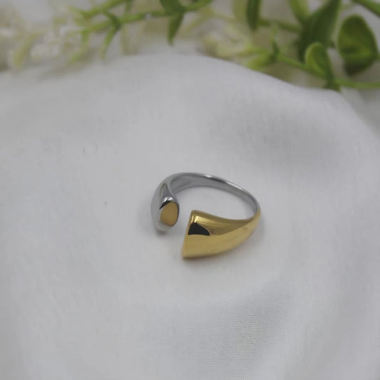 Duo Vertex Two-Tone Open Ring