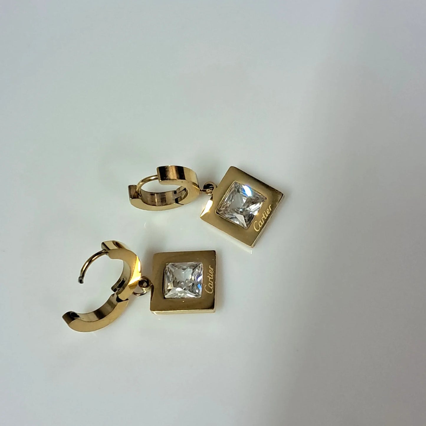 Regal Prism Drop Hoops Earrings