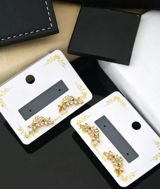 Golden Floral Sweep Earrings