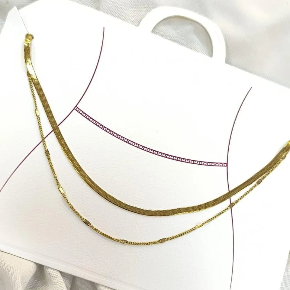 Elegant Dual Layer Gold Waist Chain