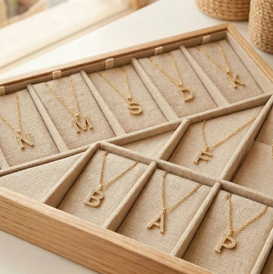 Elegant Initial Alphabet Pendant Necklaces