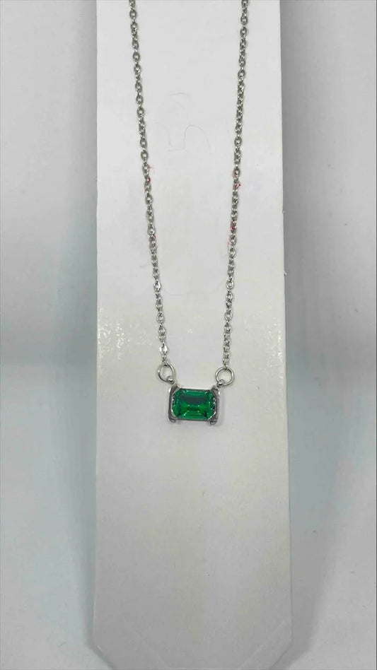 Emerald Pendant Necklace