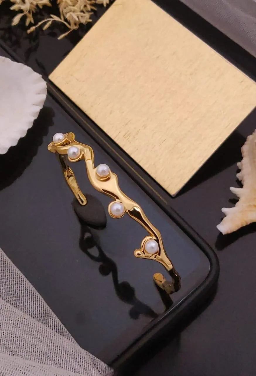 Pearl Accent Gold Kada