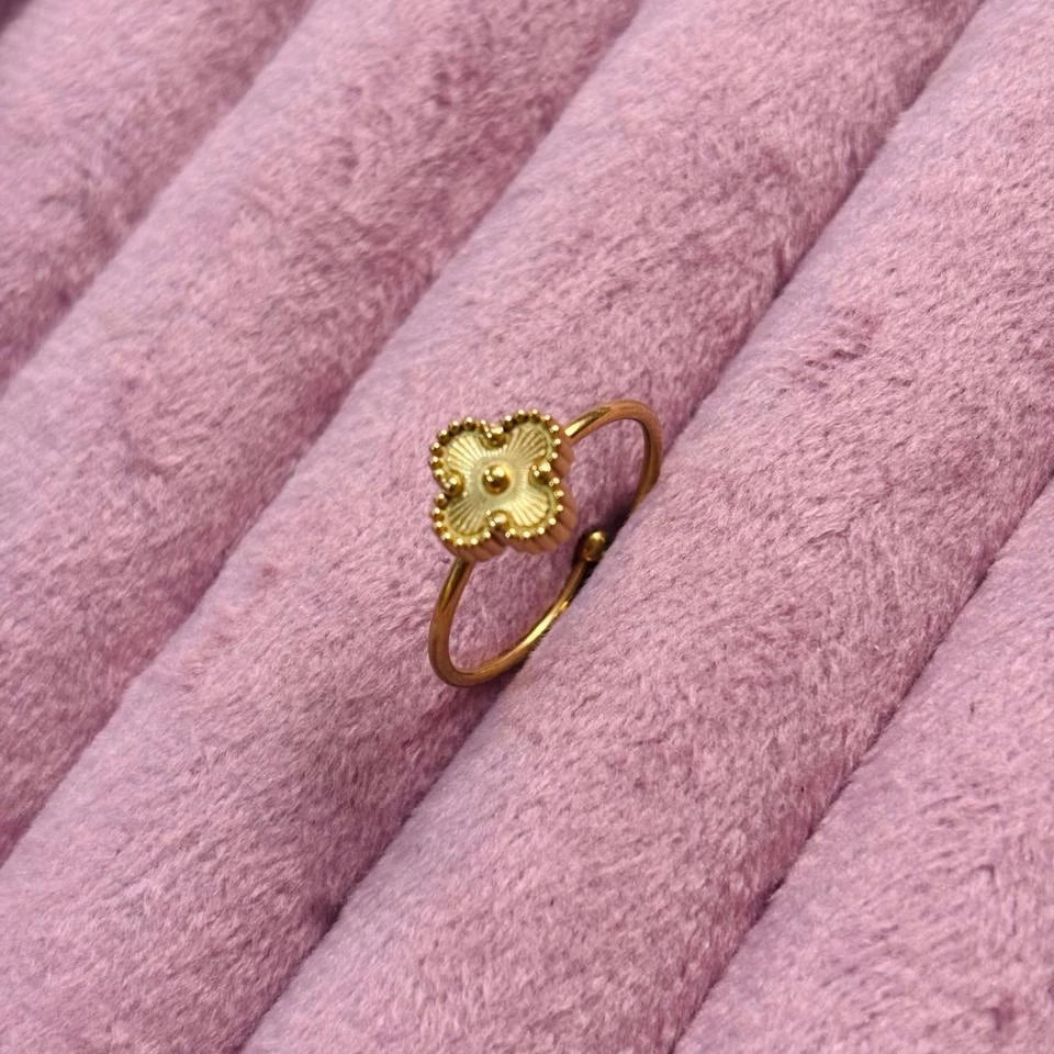 Golden Clover Open Ring