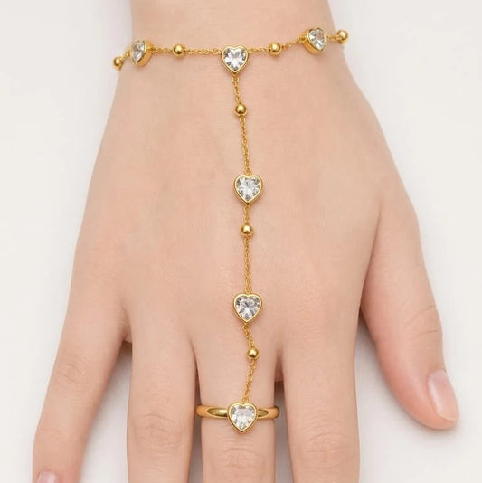 Golden Heart Crystal Hath Panja