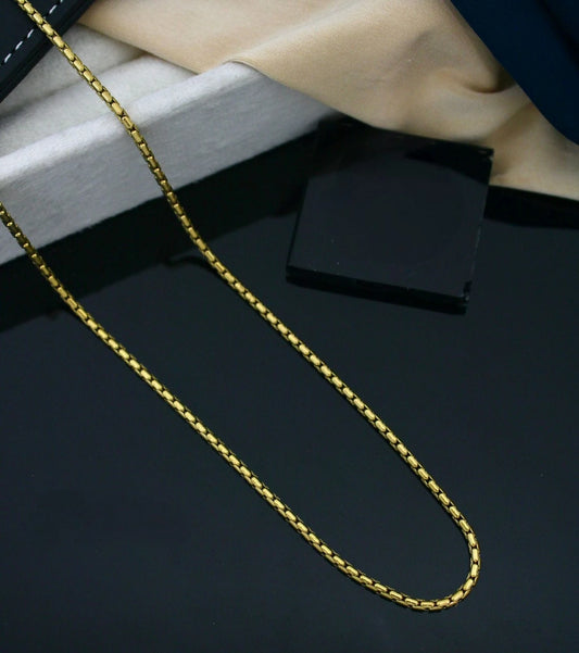 Edge Box Chain Necklace – Silver & Gold