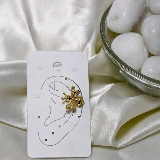 Aurelia Dragonfly Crystal Cuff Earrings