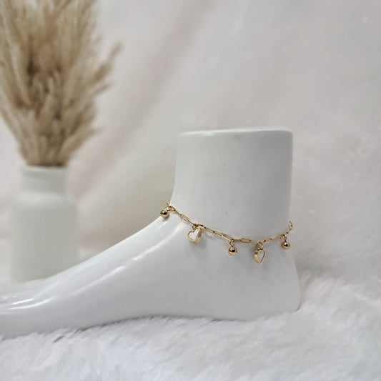 Golden Heart Anklet Chain
