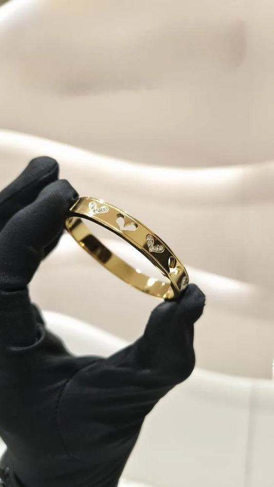 Heart Cutout Diamond Kada