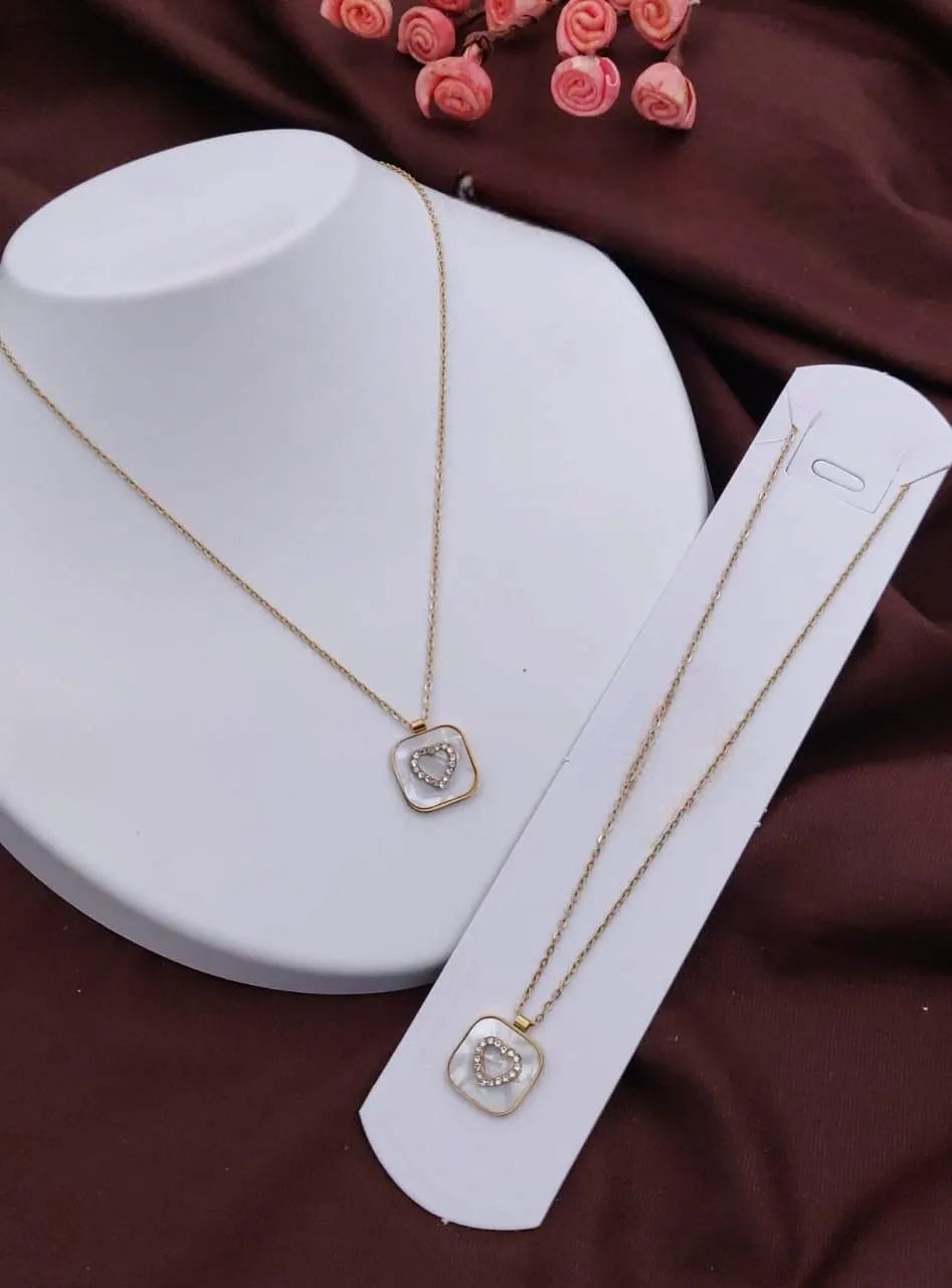 Heart Diamond Pendant Necklace