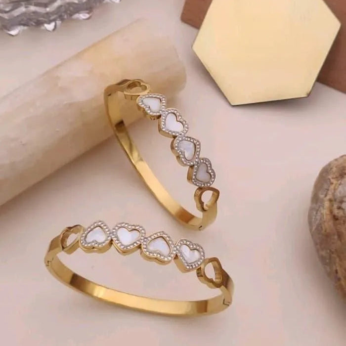 Golden Heart Charm Kada