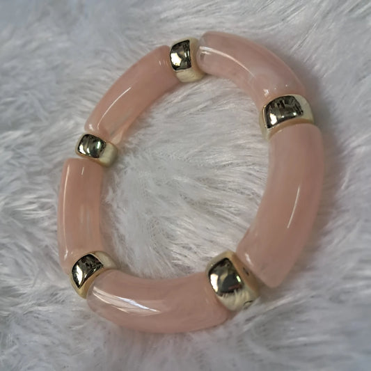 Blush Tube Segment Bracelet