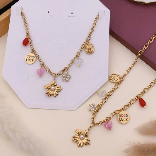 Lucky Bloom Charm Necklace