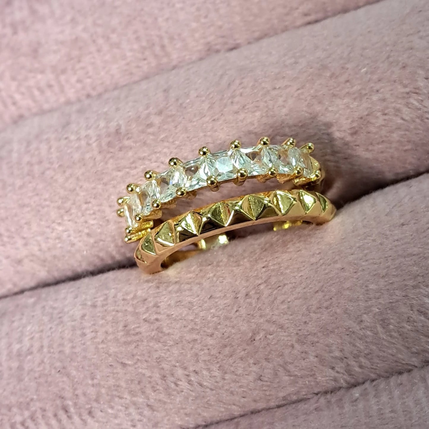 Luxury Crystal Dual Band Ring