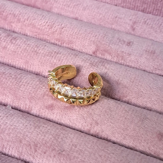 Luxury Crystal Dual Band Ring