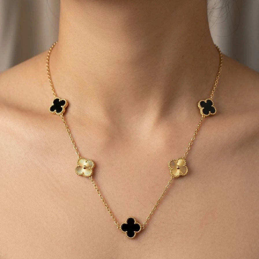 Midnight Clover Luxe Necklace