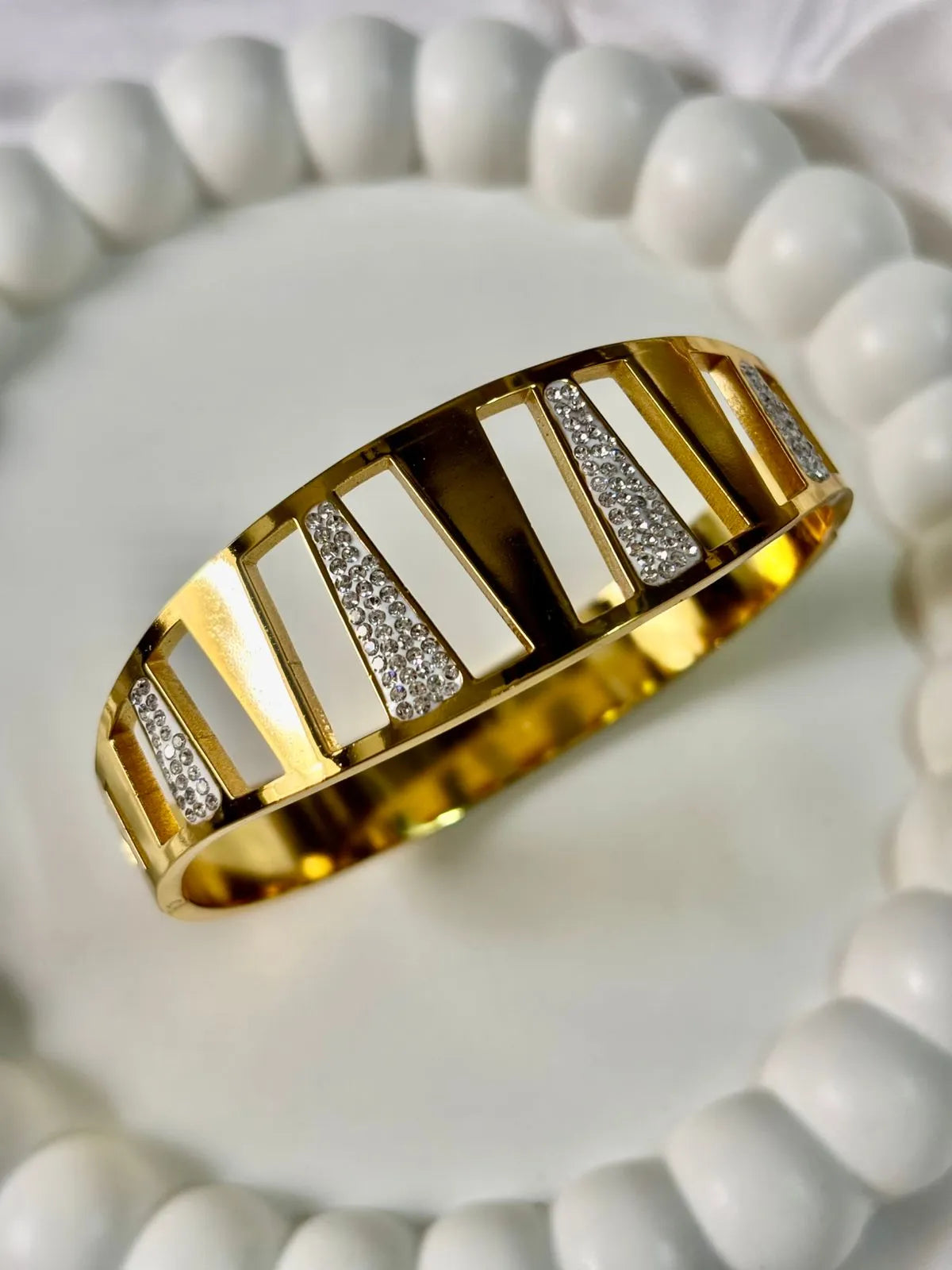 Geometric Design Gold Kada
