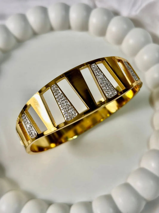 Geometric Design Gold Kada