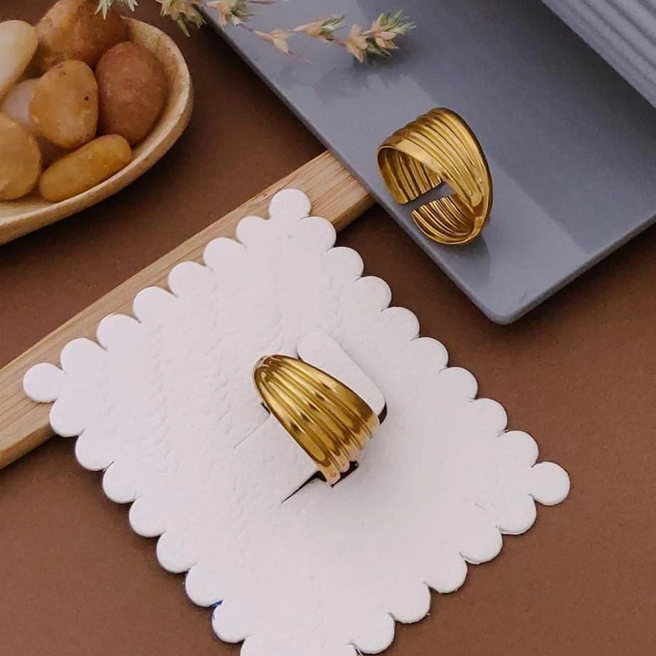 Aureva Multi-Wire Gold Cuff Ring