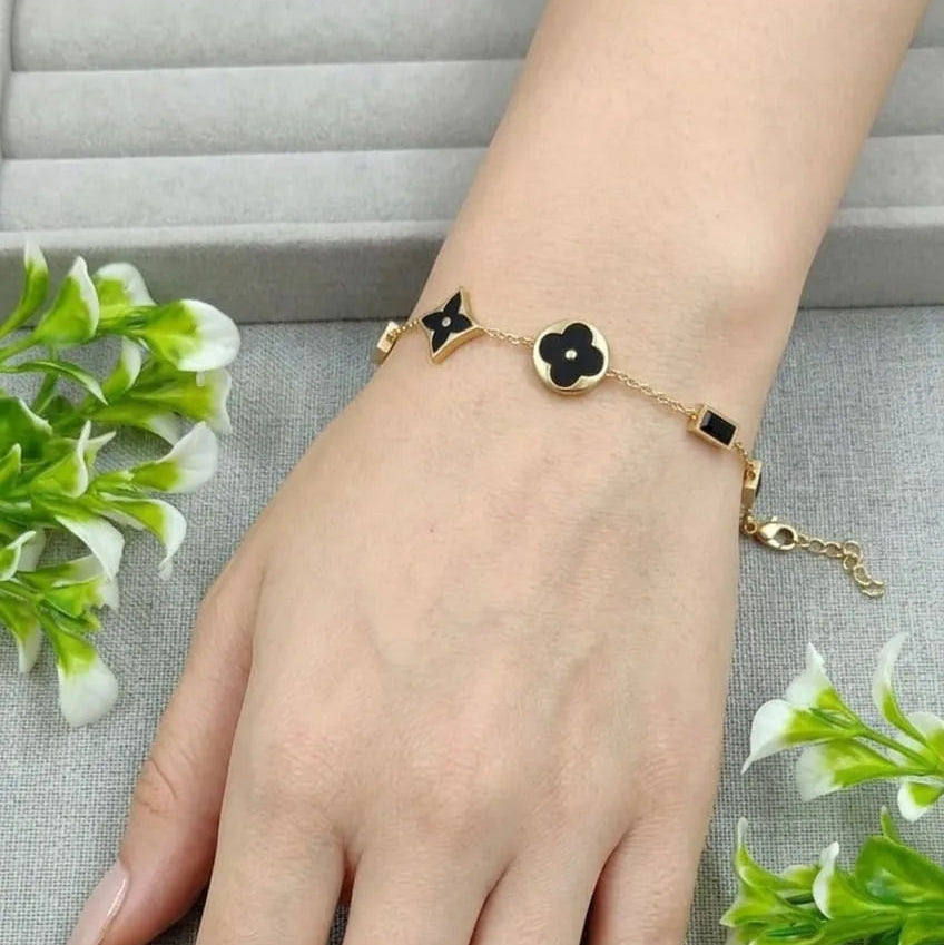 Noir Blossom Charm Bracelet