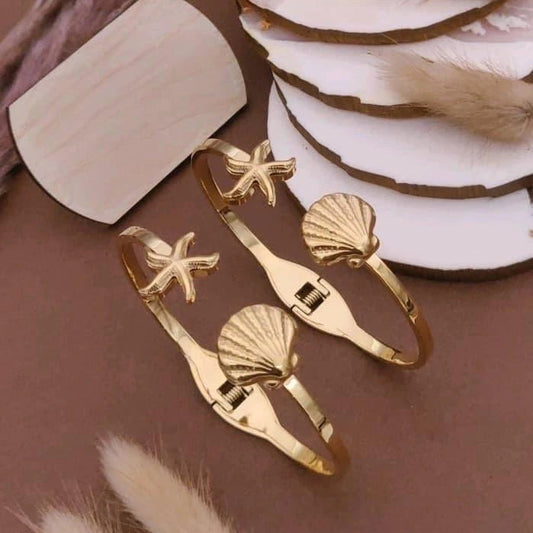 Ocean Star Shell Gold Kada
