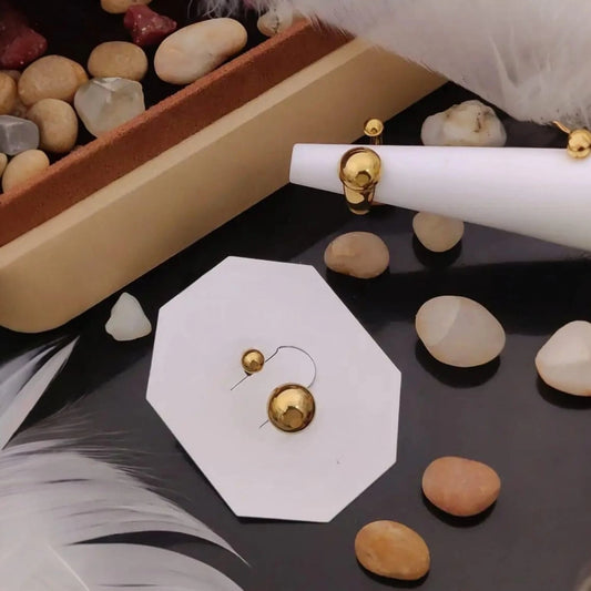 Orbis Dome Polished Gold Ring